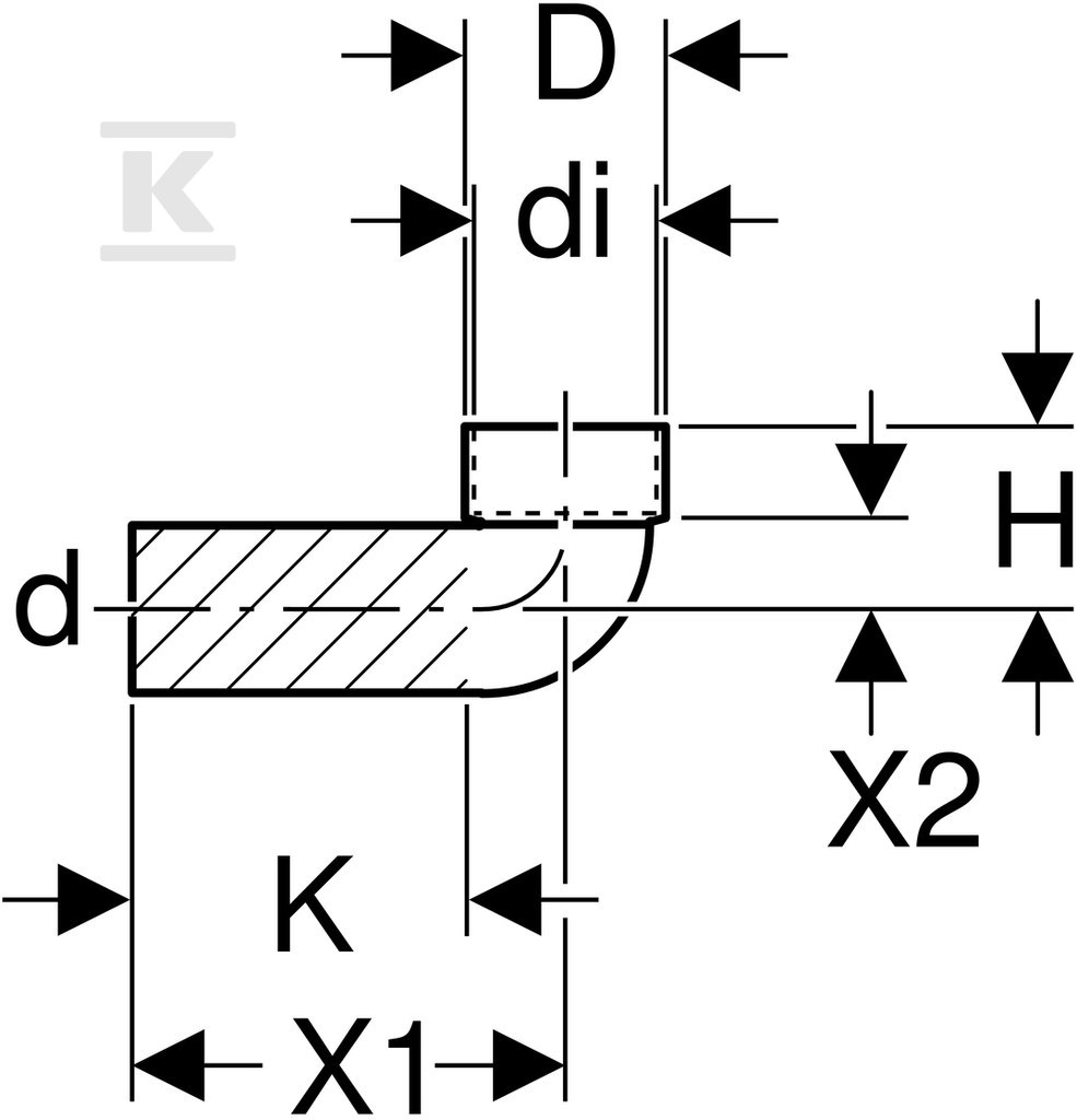 Kolano PEHD 110/88.5 podłączeniowe do - 367.880.16.1