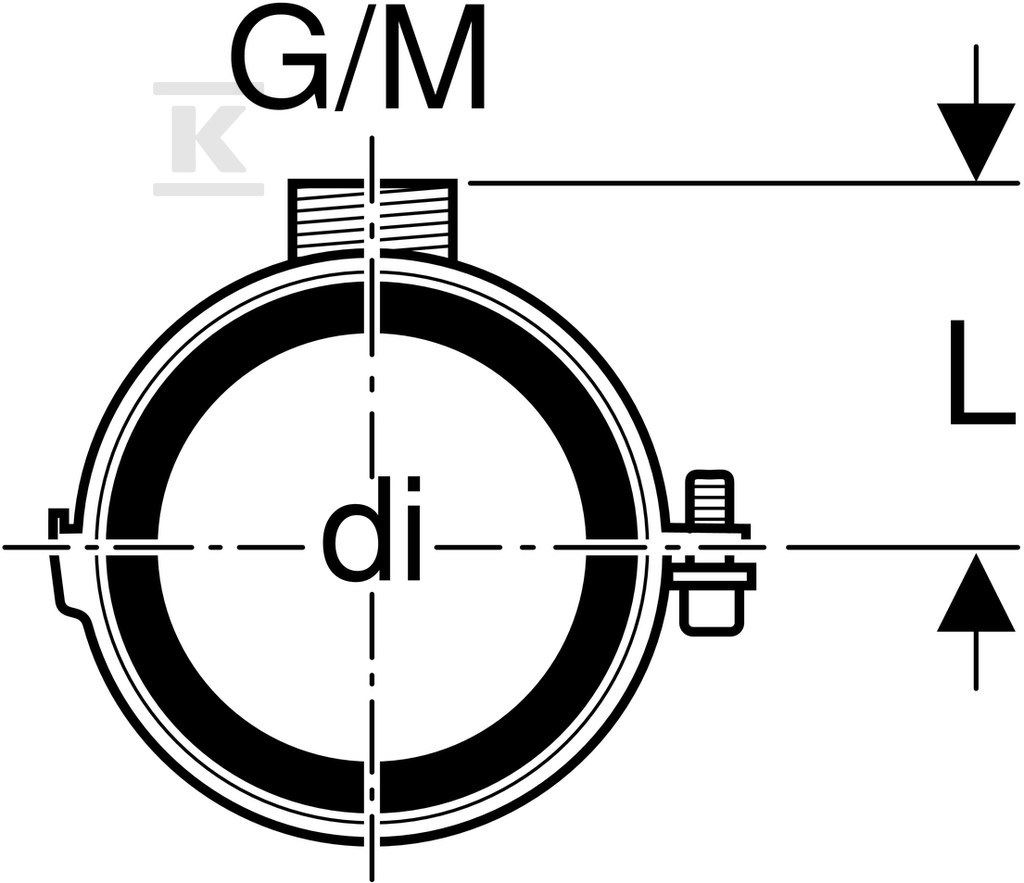 Pipe clamp Geberit Silent-db20 d56 - 305.812.26.1