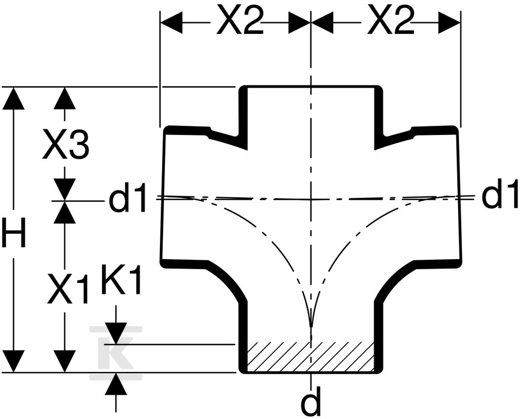 Cross-connector Geberit Silent-db20 - 310.102.14.1