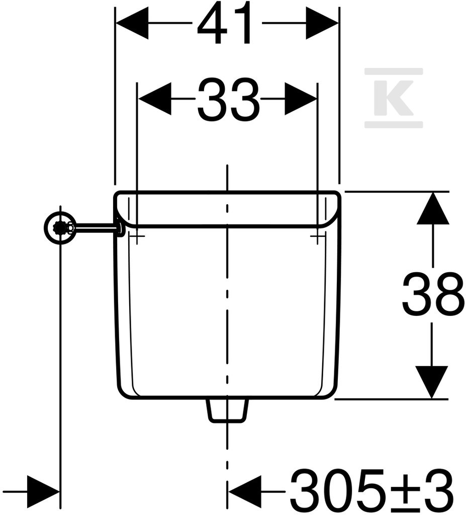 Spłuczka AP123, nisko zawieszona, - 123.105.11.1