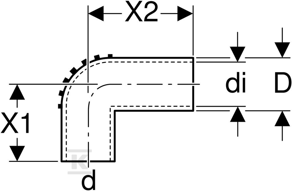 Connection bend Geberit Silent-db20 - 305.906.14.1