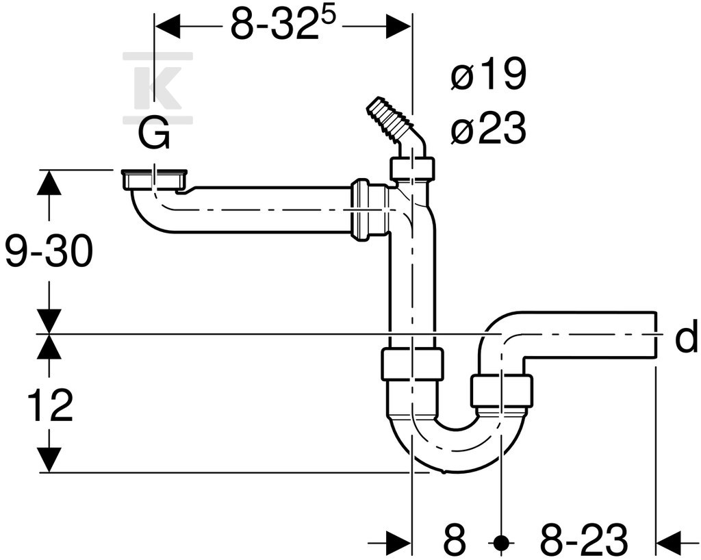 Odpadní sada dřezu, R 1 1/2"x40 mm - 152.885.11.1