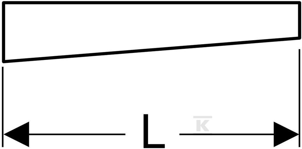 Klin montażowy L=9cm, stalowy - 362.865.26.1