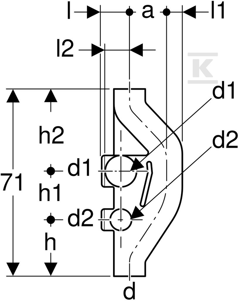 Złączka PEHD SOVENT 160x110x75 z 6 - 369.001.16.1