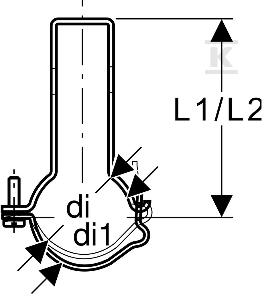 Držač cevi 125mm podesiv, pocinkovani - 368.861.00.1