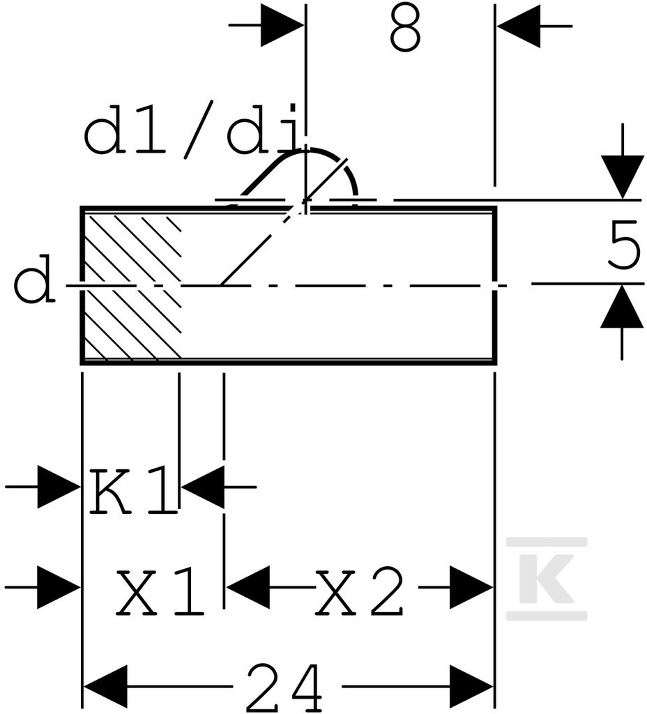 Leg Geberit Silent-db20 d90/56 left - 308.051.14.1