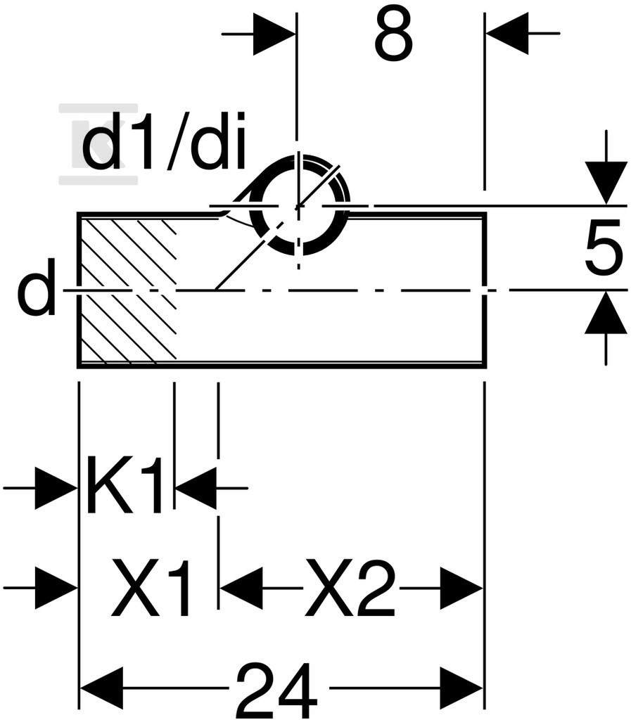 Leg Geberit Silent-db20 d90/56 right - 308.052.14.1