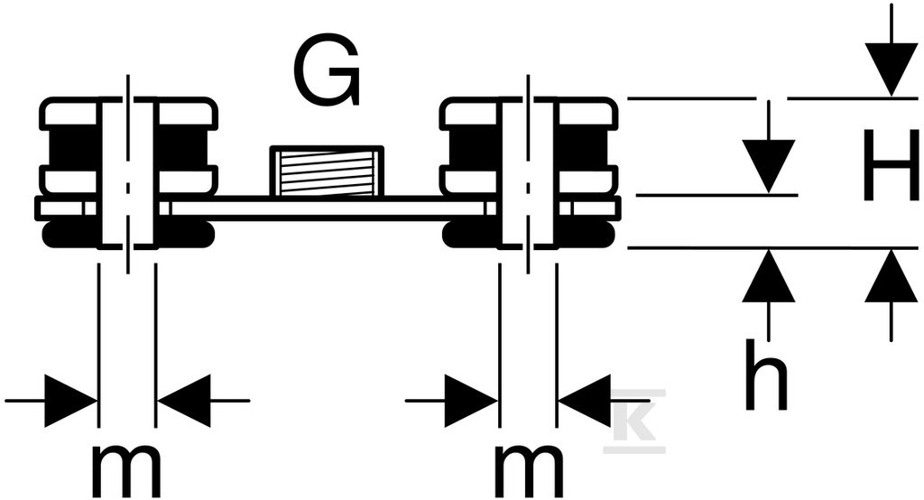 Mounting plate M10 with sound - 359.145.26.1