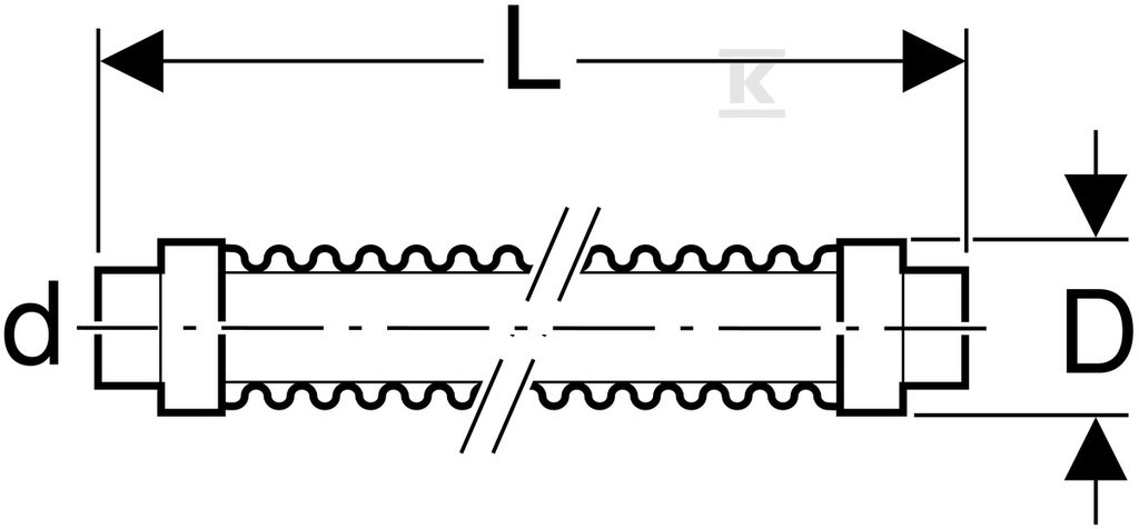 Flexible connection pipe d40 - 360.822.00.1