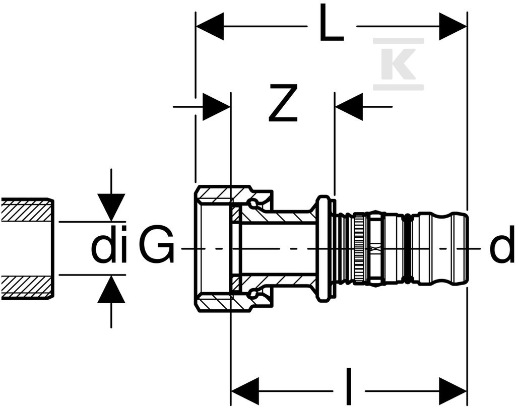 Geberit Mepla couplings transition to - 601.582.00.5