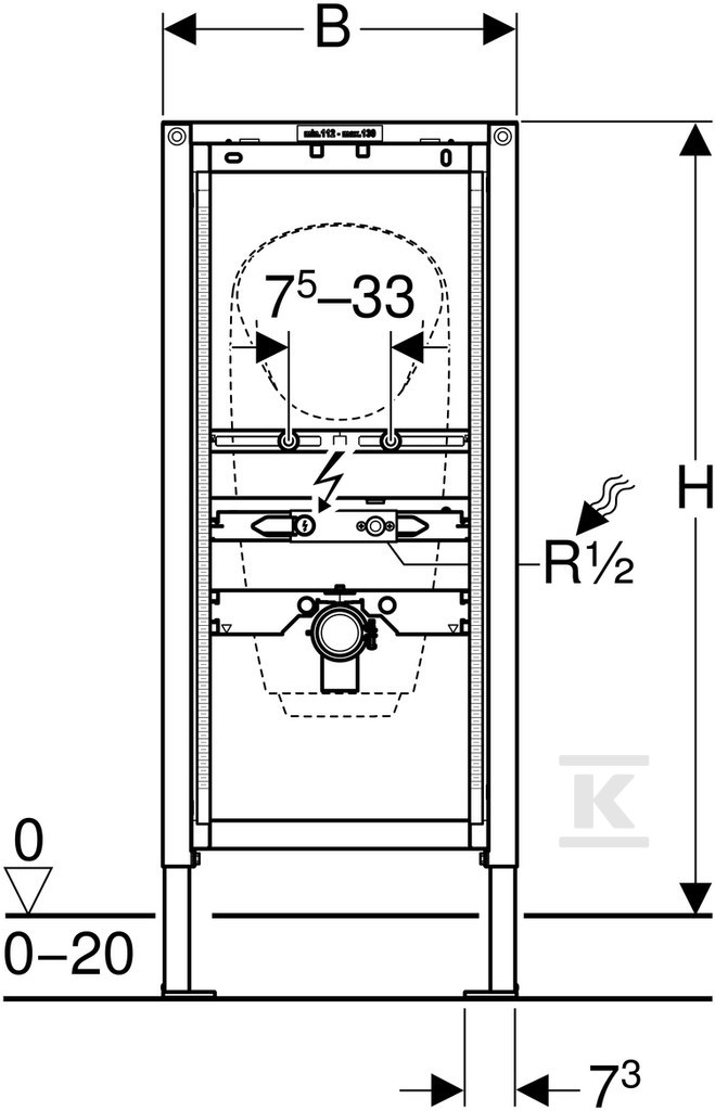 Cadru universal pentru pisoar Duofix, - 111.686.00.1