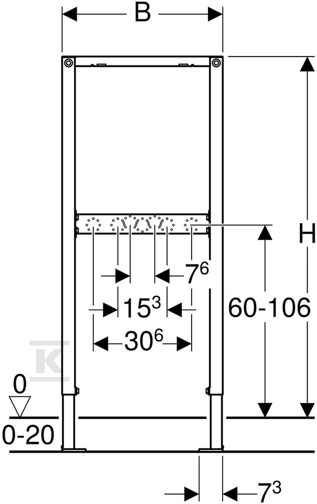 Geberit Duofix mounting element for - 111.740.00.1