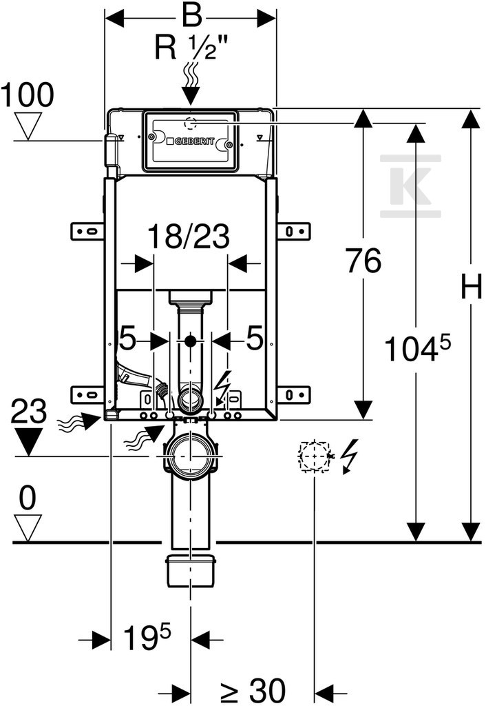 KombifixBasic rögzítőelem WC-hez, Delta - 110.100.00.1