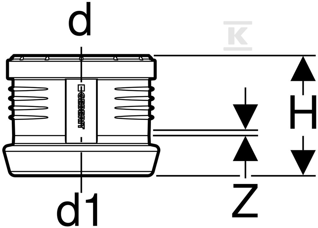 Coupling Geberit Silent-PP GTUSD - 390.596.14.1