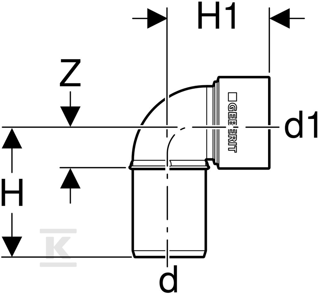 Connection bend Geberit Silent-PP GTSW - 390.284.14.1