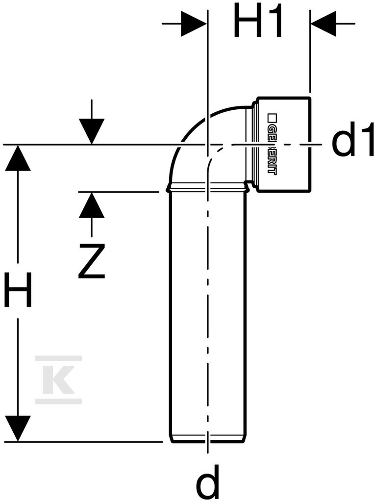 Connection bend Geberit Silent-PP GTSWL - 390.186.14.1