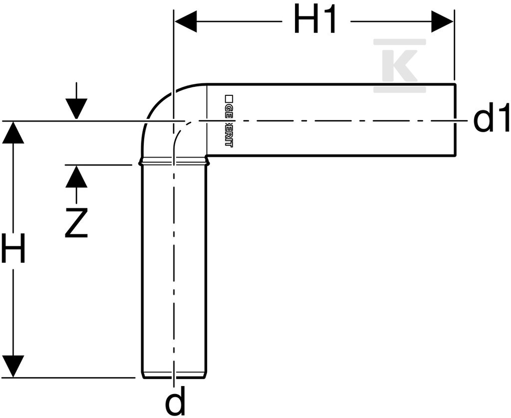 Connection bend Geberit Silent-PP GTSWL - 390.286.14.1