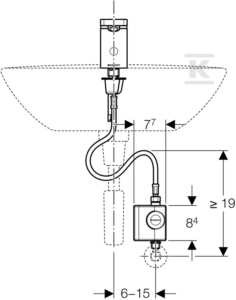 Bateria umywalkowa elektroniczna Typ - 116.336.21.1