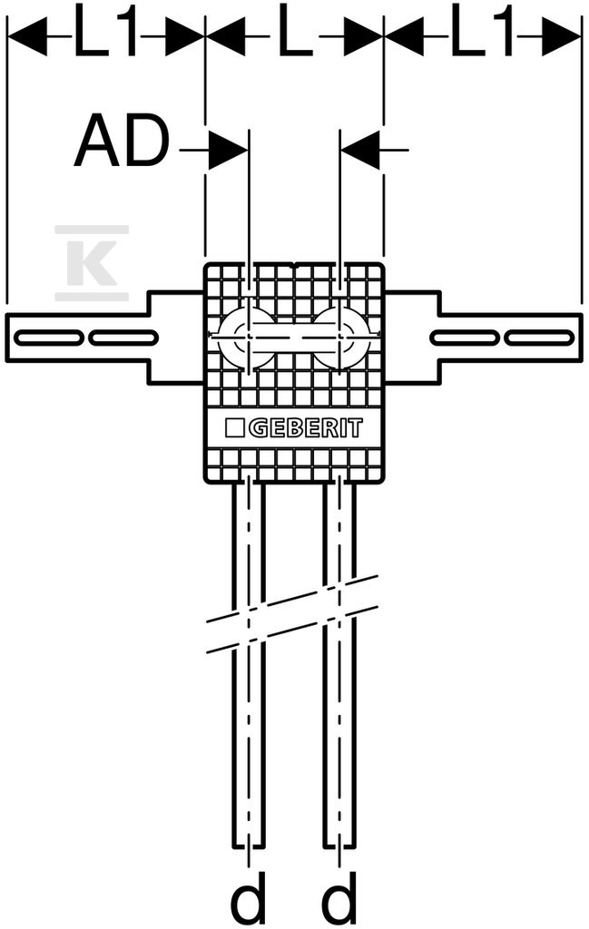 Geberit MeplaTherm mounting block for - 611.263.00.1