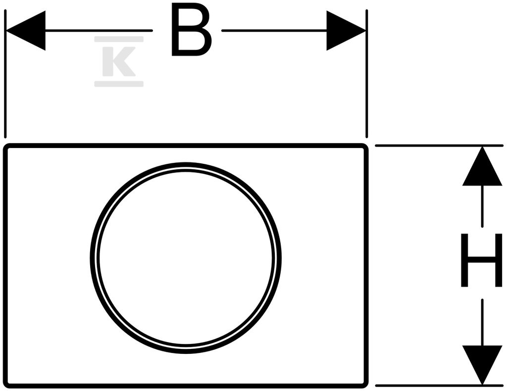 Dugme za ispiranje Sigma10, prednje, - 115.758.KJ.5