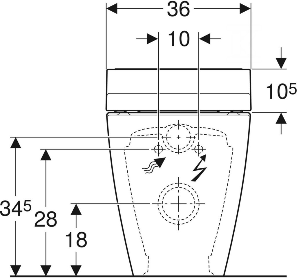 Toilet unit with intimate hygiene - 146.310.FW.1