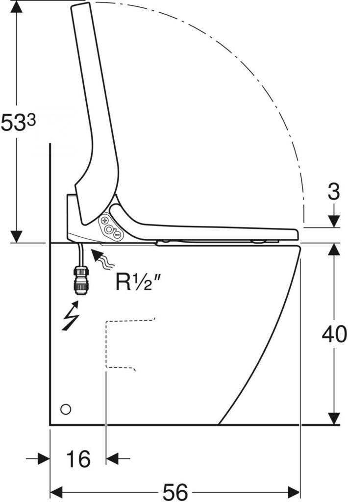 Toilet unit with intimate hygiene - 146.310.FW.1