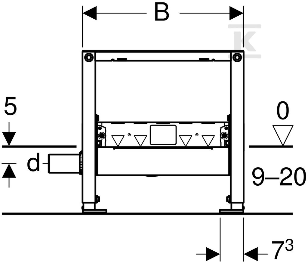 Geberit Duofix mounting element for - 111.591.00.1