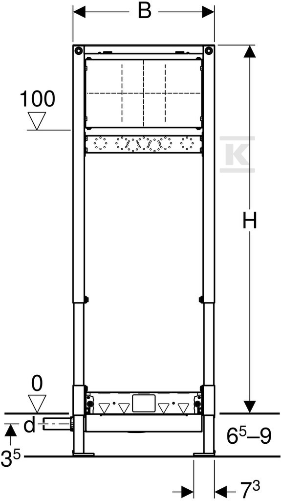 Geberit Duofix mounting element for - 111.581.00.1