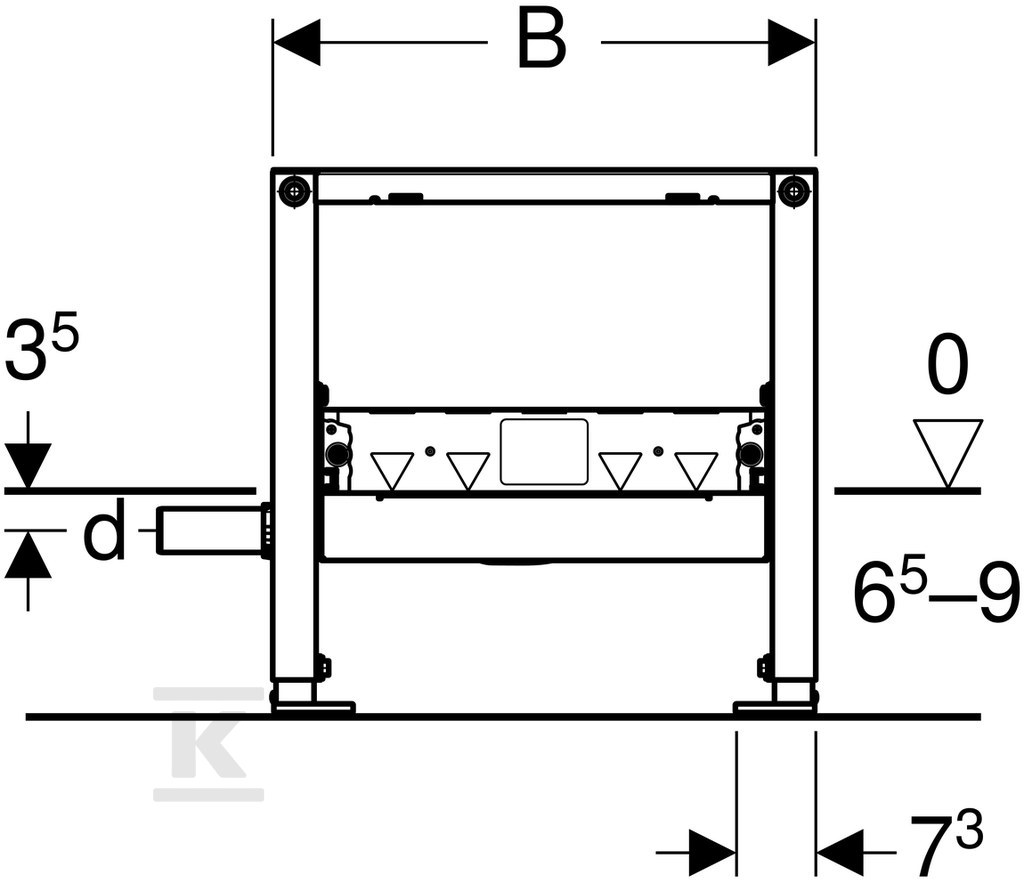 Geberit Duofix mounting element for - 111.593.00.1