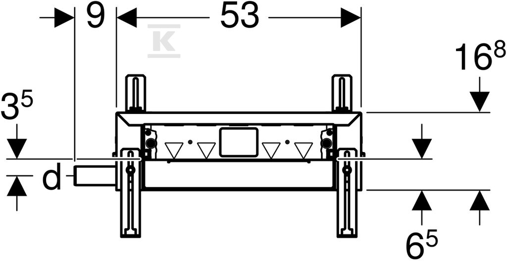 Geberit Kombifix mounting element for - 457.536.00.1