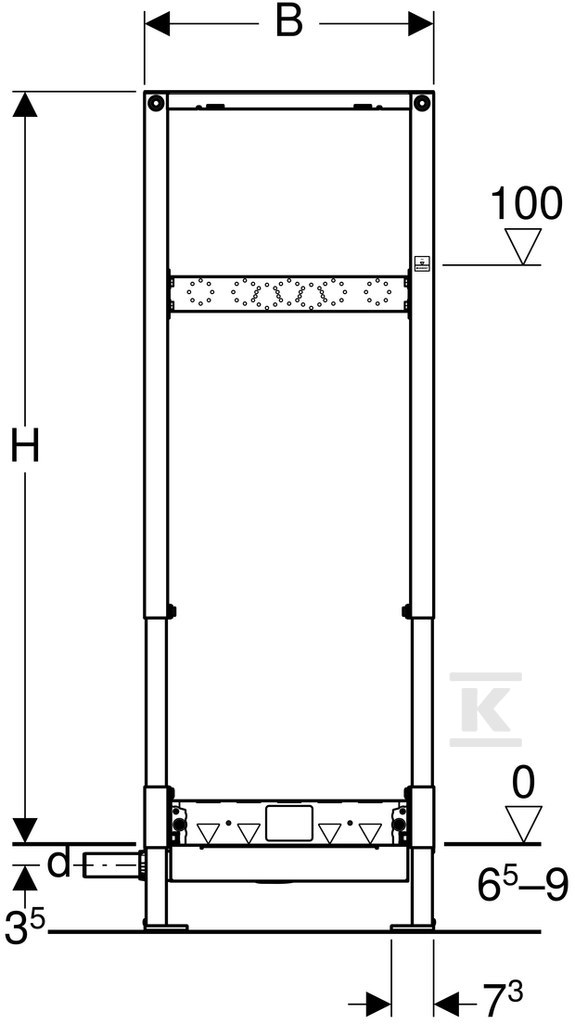 Geberit Duofix mounting element for - 111.589.00.1