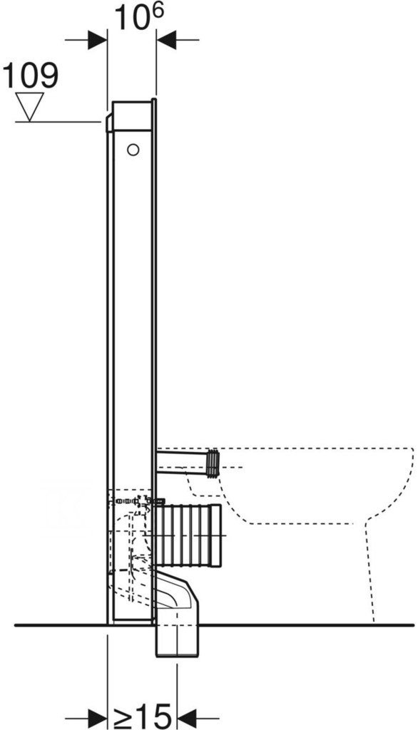 Sanitární modul Monolit pro stojaté WC, - 131.033.JV.5