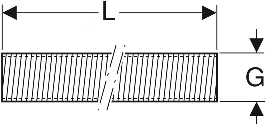 Thread pipe 1/2" L200 - 362.852.26.1