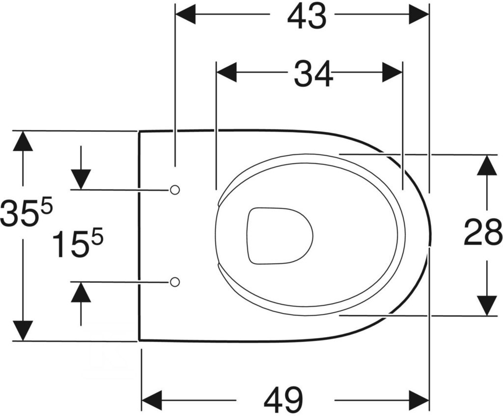 Miska wisząca WC ustępowa Nova Pro - M33128000