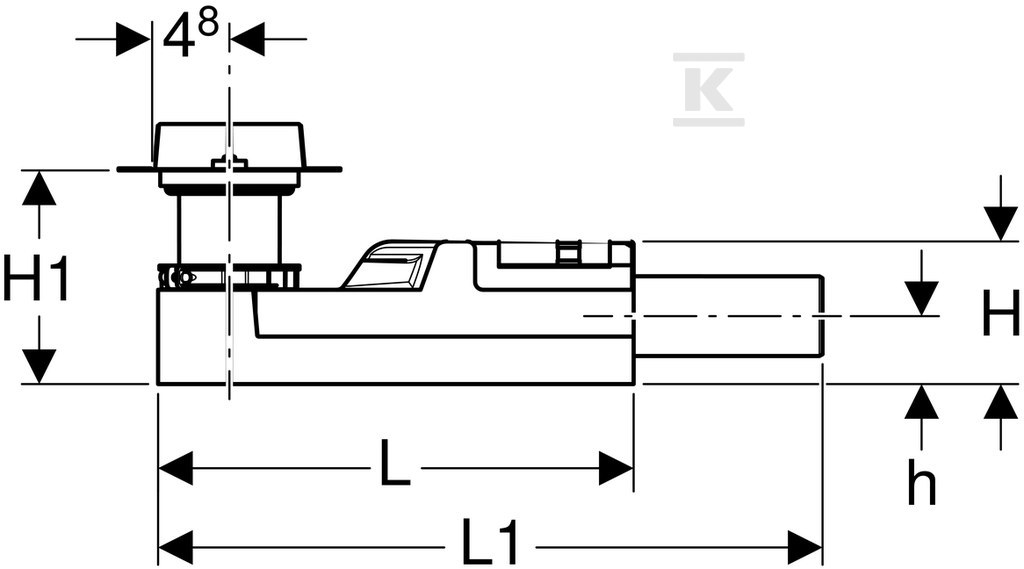 Lineáris lefolyó zuhanyzókhoz, H90 h50 - 154.150.00.1