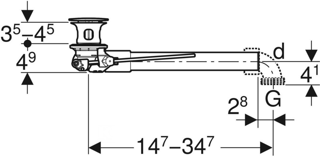 Ventil za odvodni set, model koji štedi - 152.070.21.1