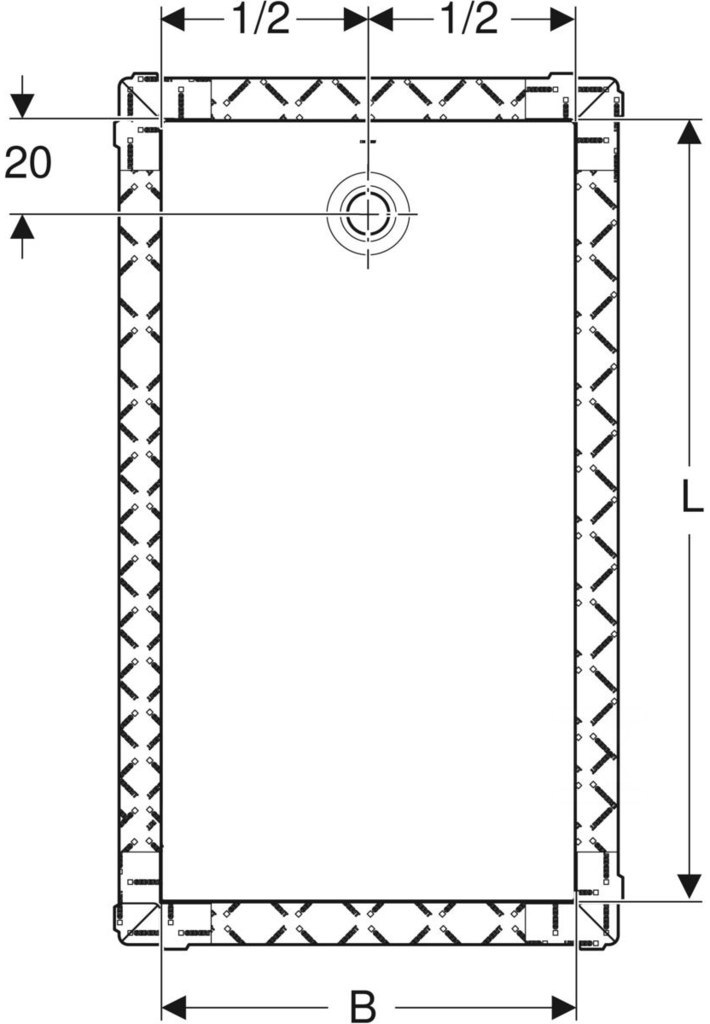 Brodzik prostokątny Olona 140x80 cm, - 550.918.00.1