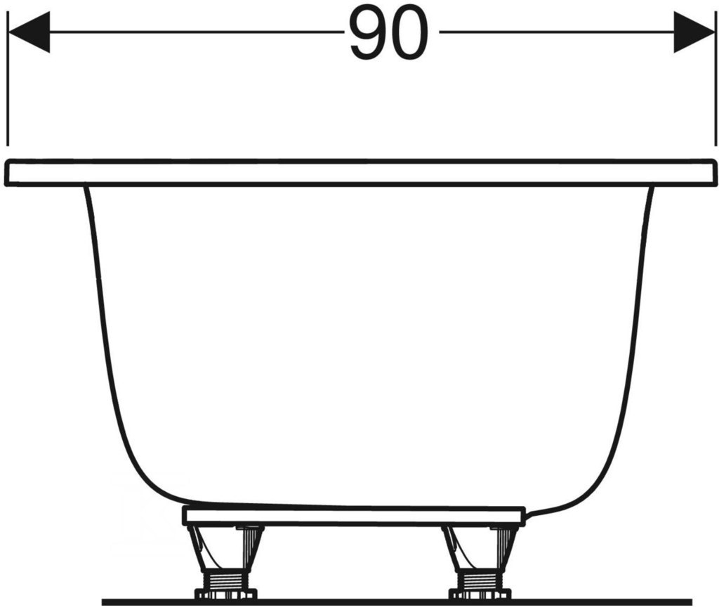 Rectangular bathtub Tawa 190x90, duo, - 554.125.01.1