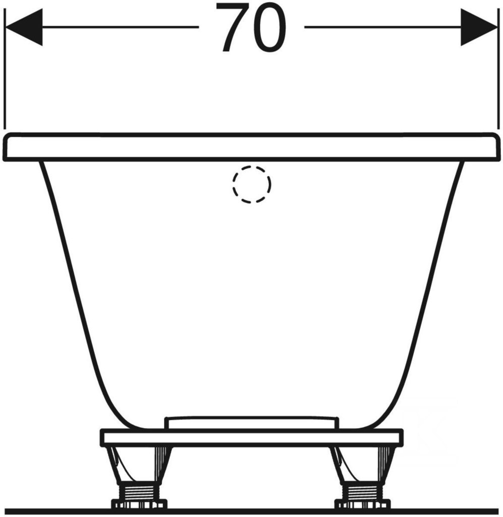 AVENA rectangular bathtub 160x70cm - 554.252.01.1