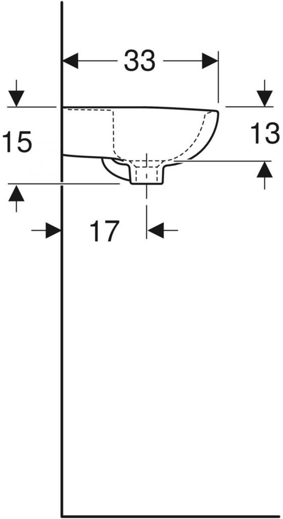 Rekord Waschbecken 40 cm mit Loch - K92140000