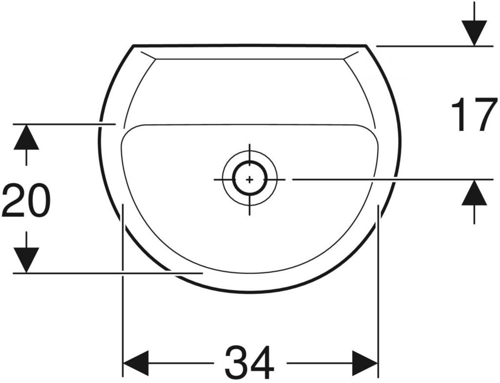 Lavoar Rekord 40 cm fara orificiu - K92040000