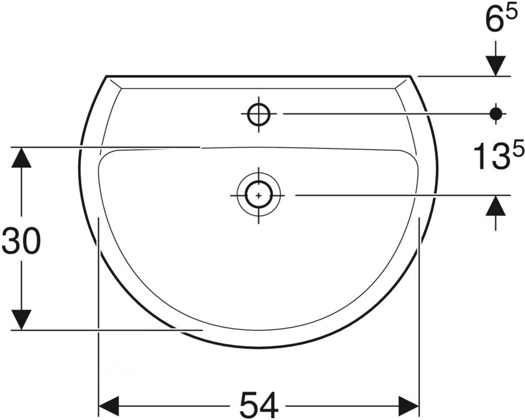 Rekord Waschbecken 60 cm mit Loch - K91160000