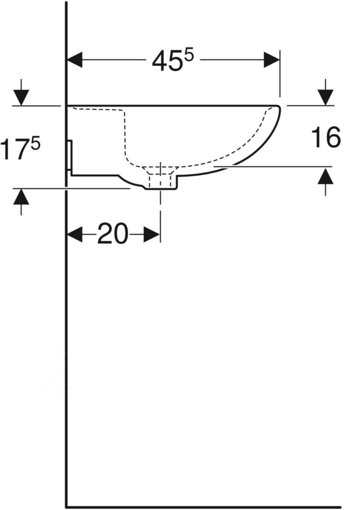 Rekord Waschbecken 60 cm mit Loch - K91160000