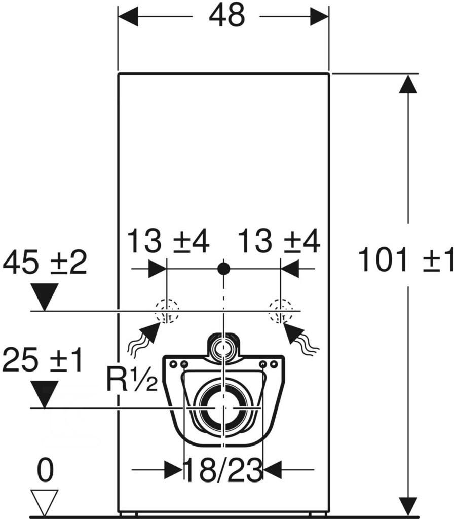 Sanitární modul Monolit pro závěsné WC, - 131.021.00.5