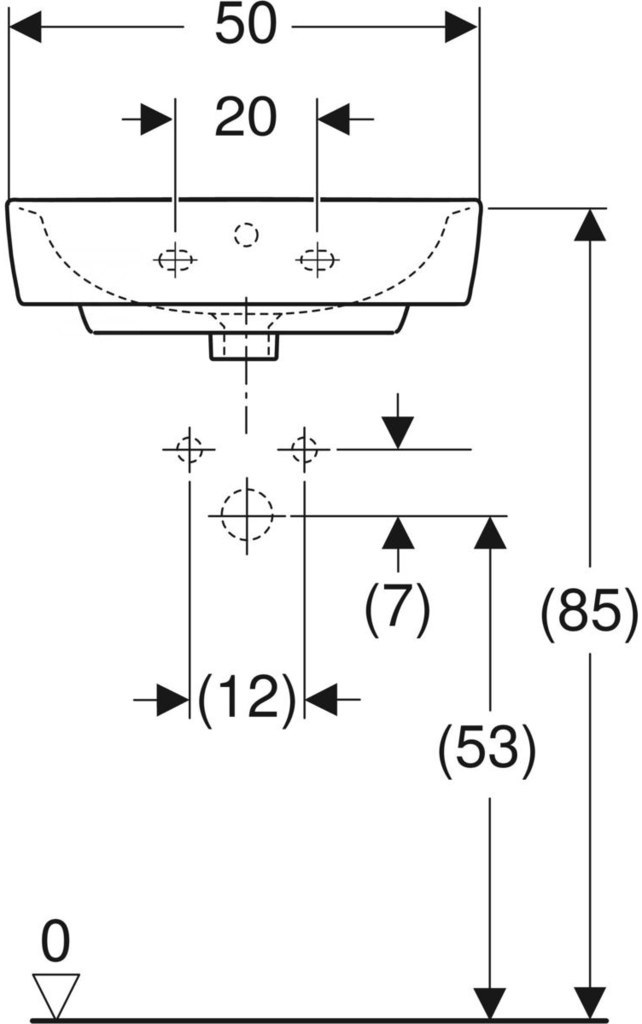 Rekord kompakt mosdó, geometriai forma, - K91952000