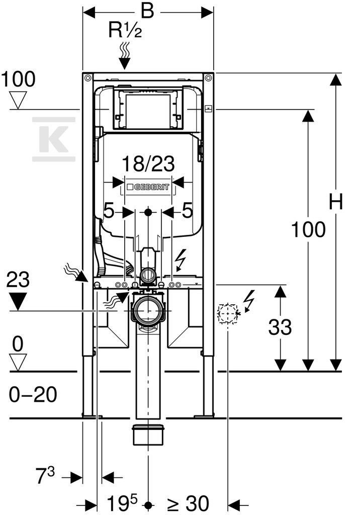 Duofix rögzítőelem WC-hez, Sigma 8cm, - 111.796.00.1