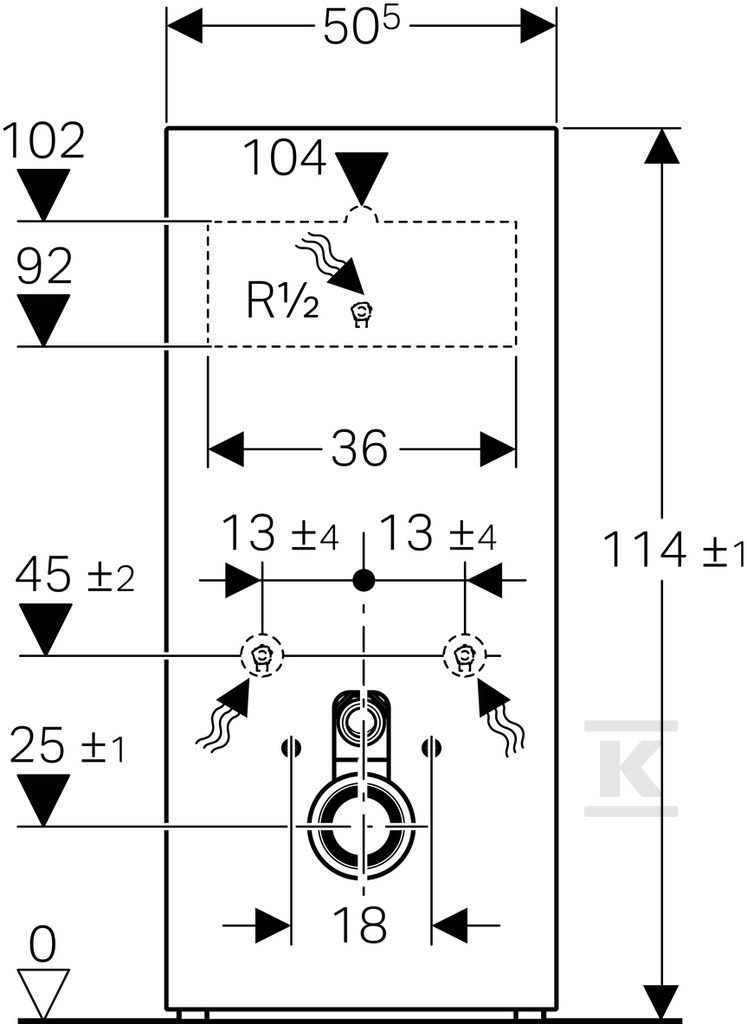 Sanitární modul Monolit pro závěsné WC, - 131.031.SI.5