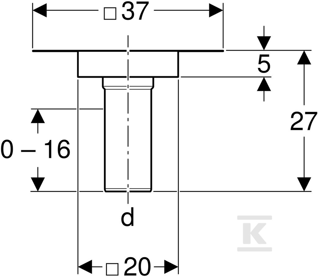 Connection set for the Geberit Pluvia - 359.102.00.1