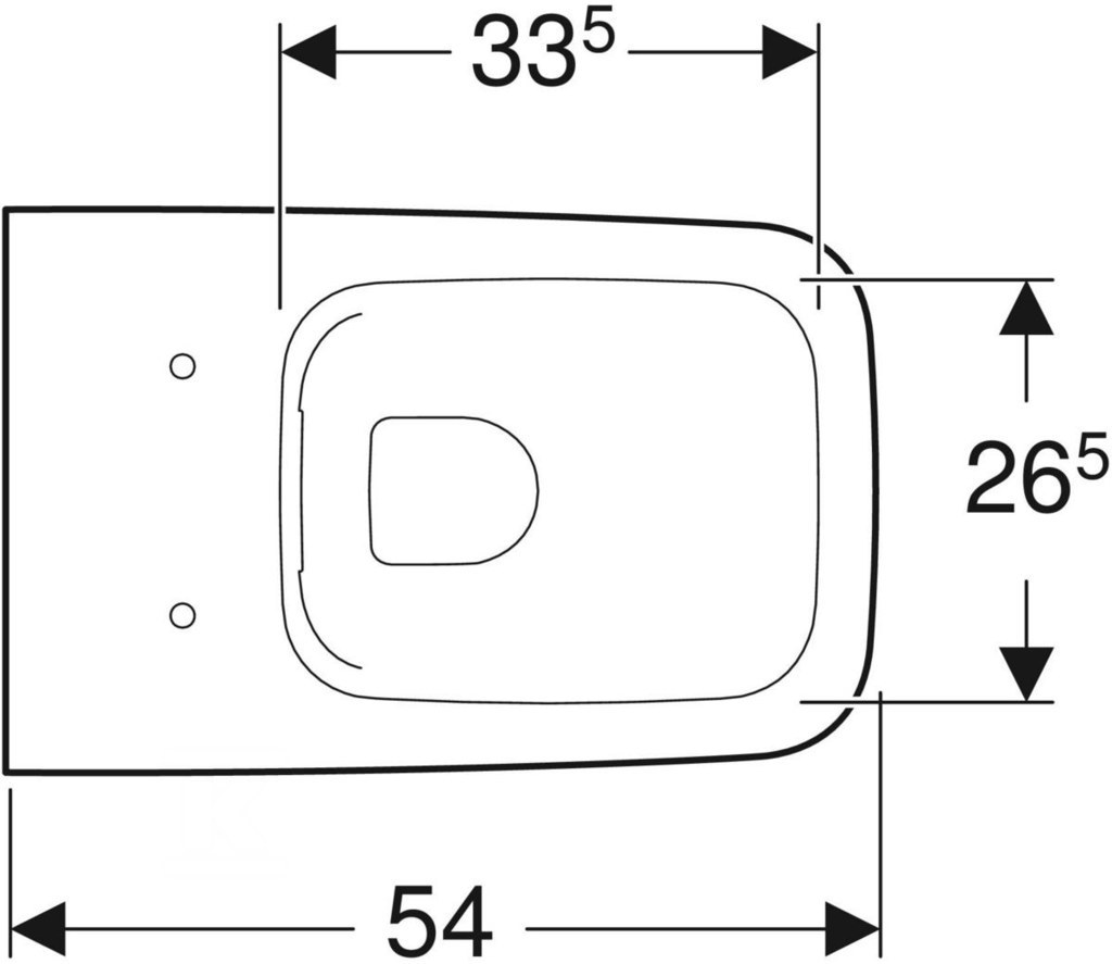 Miska wisząca WC iCon Square z - 201950000