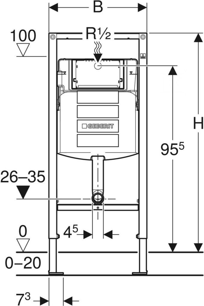 Duofix rögzítőelem álló WC-hez, Sigma - 111.915.00.5